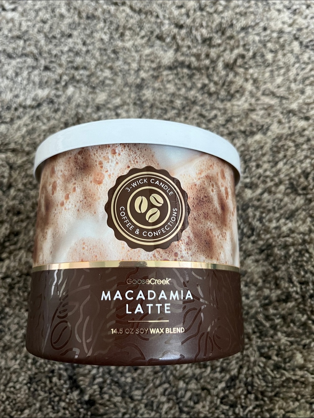 Macadamia Latte Scented Candle - Brown! New!